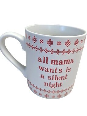 Threshold “All Mama Wants Silent Night” Mug Red White